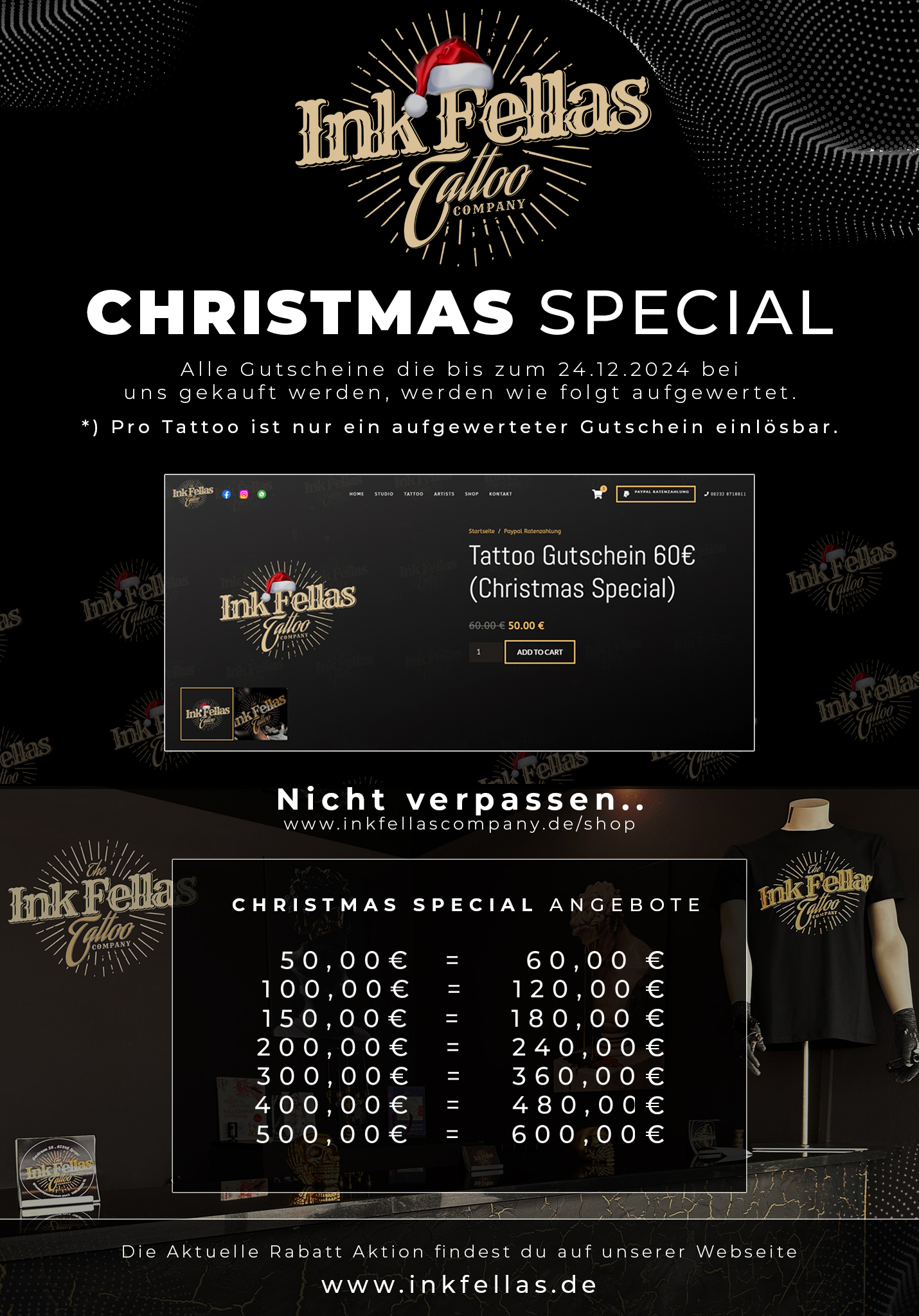 Tattoo Gutschein 60€ (Christmas Special) – Bild 3